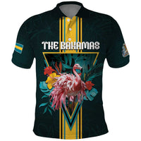 Personalized The Bahamas Polo Shirt The Flamingo Tropical Flowers - Wonder Print Shop
