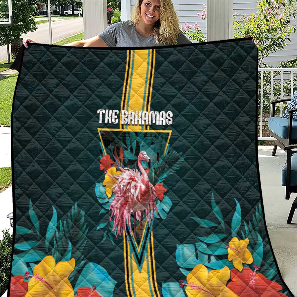 The Bahamas Quilt The Flamingo Tropical Flowers - Wonder Print Shop