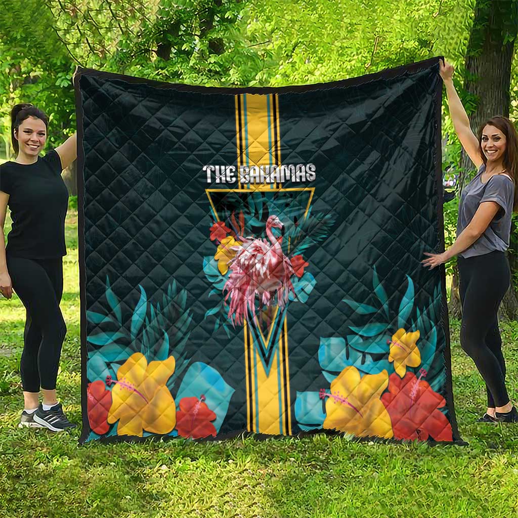 The Bahamas Quilt The Flamingo Tropical Flowers - Wonder Print Shop