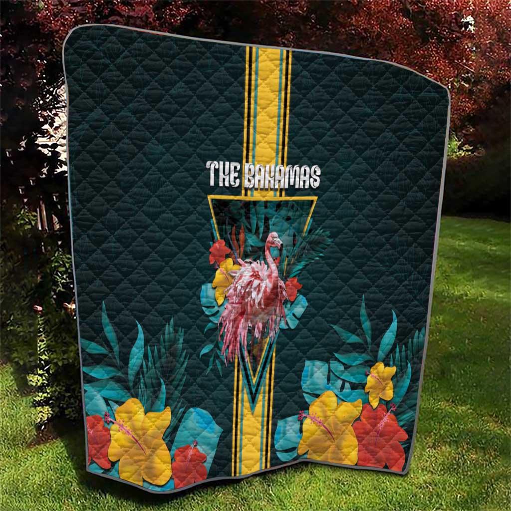 The Bahamas Quilt The Flamingo Tropical Flowers - Wonder Print Shop