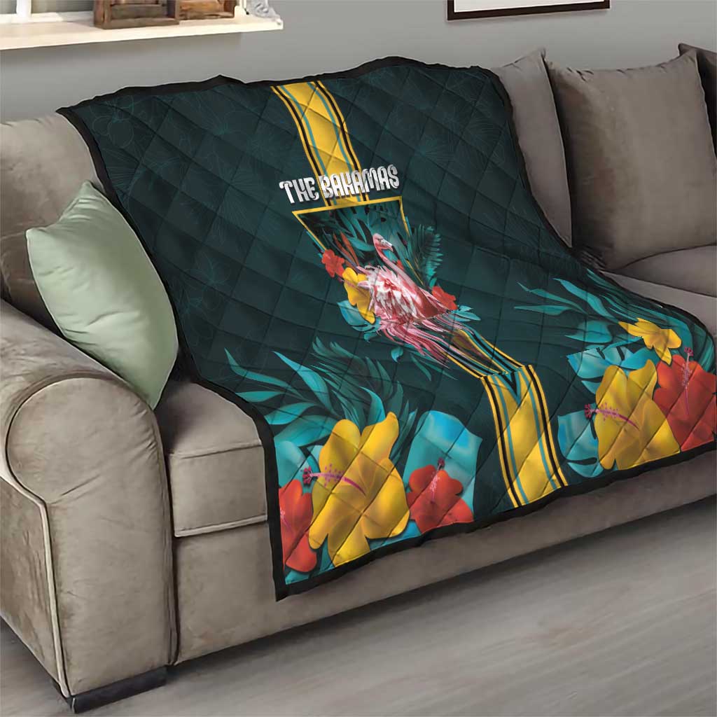 The Bahamas Quilt The Flamingo Tropical Flowers - Wonder Print Shop