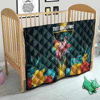 The Bahamas Quilt The Flamingo Tropical Flowers - Wonder Print Shop