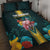The Bahamas Quilt Bed Set The Flamingo Tropical Flowers - Wonder Print Shop