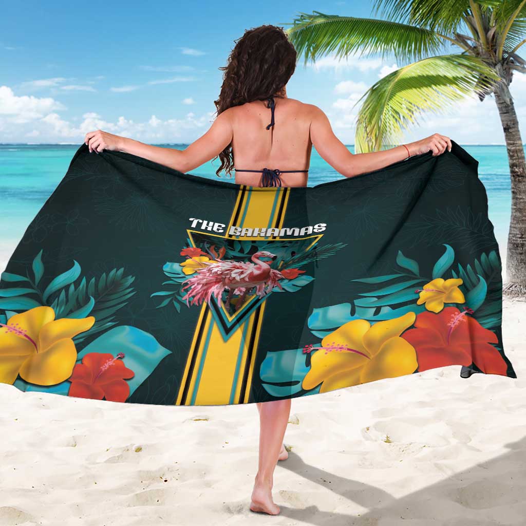 The Bahamas Sarong The Flamingo Tropical Flowers - Wonder Print Shop