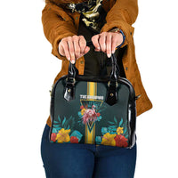 The Bahamas Shoulder Handbag The Flamingo Tropical Flowers - Wonder Print Shop