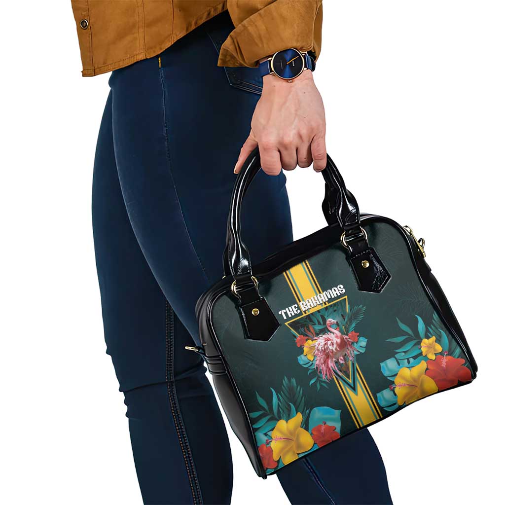 The Bahamas Shoulder Handbag The Flamingo Tropical Flowers - Wonder Print Shop