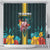 The Bahamas Shower Curtain The Flamingo Tropical Flowers - Wonder Print Shop