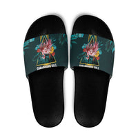 The Bahamas Slide Sandals The Flamingo Tropical Flowers - Wonder Print Shop