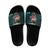 The Bahamas Slide Sandals The Flamingo Tropical Flowers - Wonder Print Shop