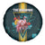 The Bahamas Spare Tire Cover The Flamingo Tropical Flowers - Wonder Print Shop