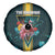 The Bahamas Spare Tire Cover The Flamingo Tropical Flowers - Wonder Print Shop