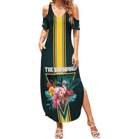 Personalized The Bahamas Summer Maxi Dress The Flamingo Tropical Flowers - Wonder Print Shop