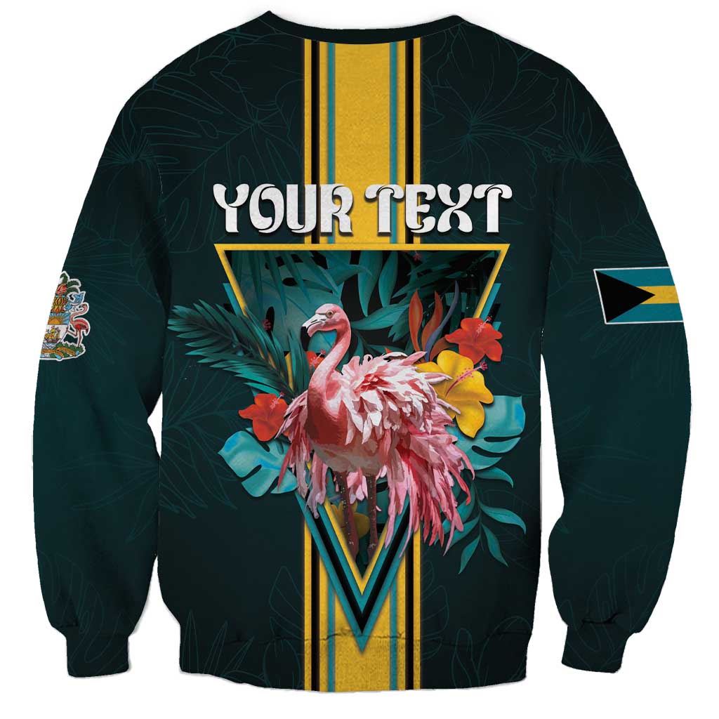 Personalized The Bahamas Sweatshirt The Flamingo Tropical Flowers - Wonder Print Shop