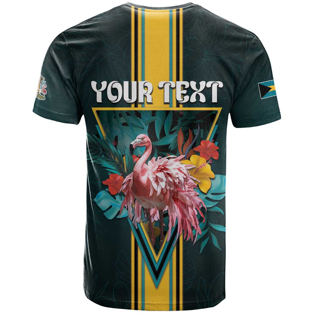 Personalized The Bahamas T Shirt The Flamingo Tropical Flowers - Wonder Print Shop