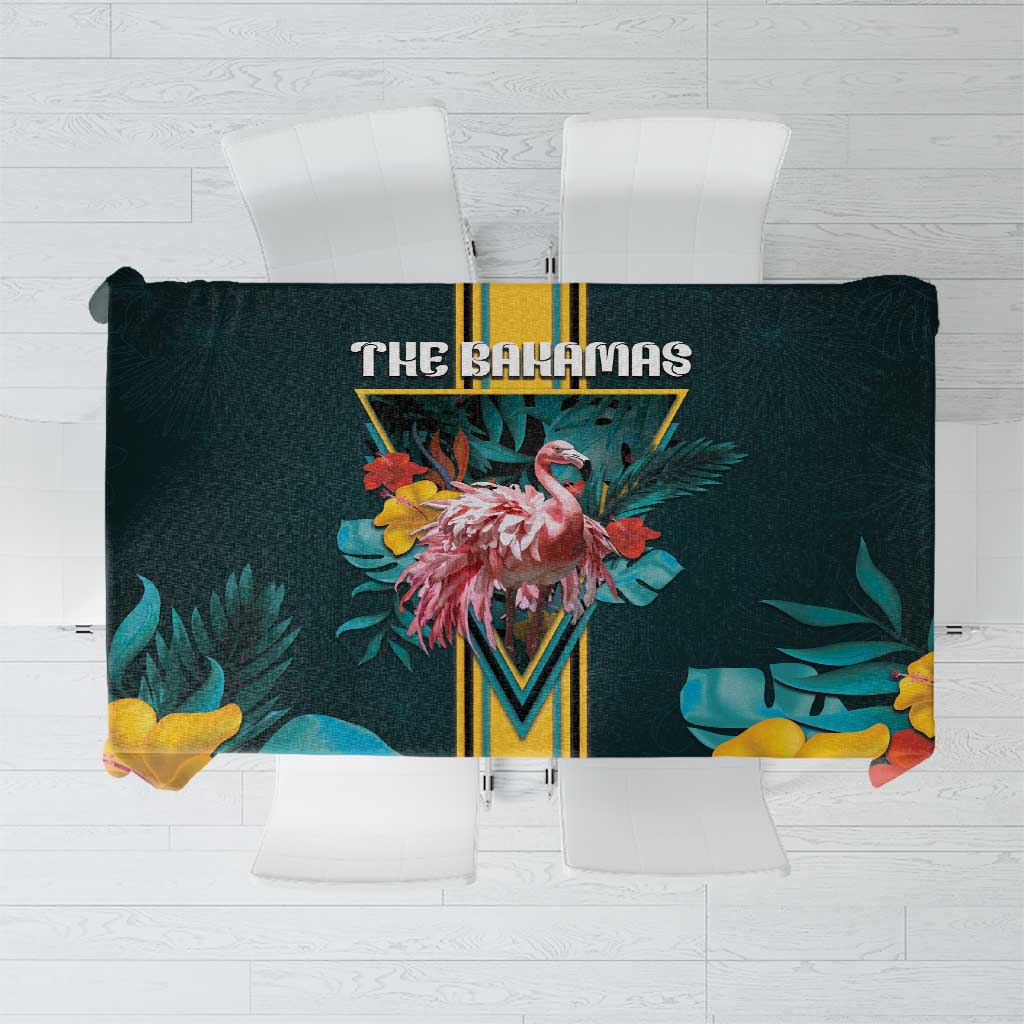 The Bahamas Tablecloth The Flamingo Tropical Flowers - Wonder Print Shop