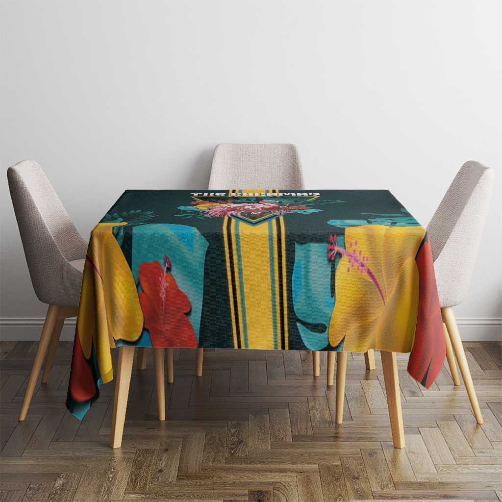 The Bahamas Tablecloth The Flamingo Tropical Flowers - Wonder Print Shop