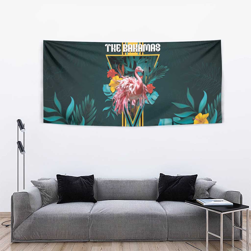The Bahamas Tapestry The Flamingo Tropical Flowers - Wonder Print Shop