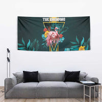 The Bahamas Tapestry The Flamingo Tropical Flowers - Wonder Print Shop
