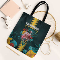 The Bahamas Tote Bag The Flamingo Tropical Flowers - Wonder Print Shop