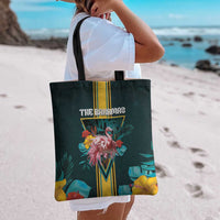 The Bahamas Tote Bag The Flamingo Tropical Flowers - Wonder Print Shop