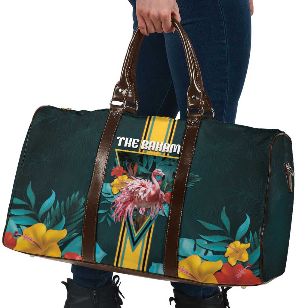 The Bahamas Travel Bag The Flamingo Tropical Flowers - Wonder Print Shop