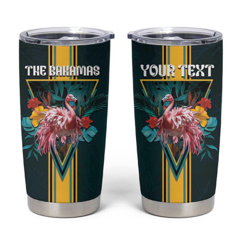 Personalized The Bahamas Tumbler Cup The Flamingo Tropical Flowers - Wonder Print Shop