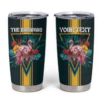 Personalized The Bahamas Tumbler Cup The Flamingo Tropical Flowers - Wonder Print Shop