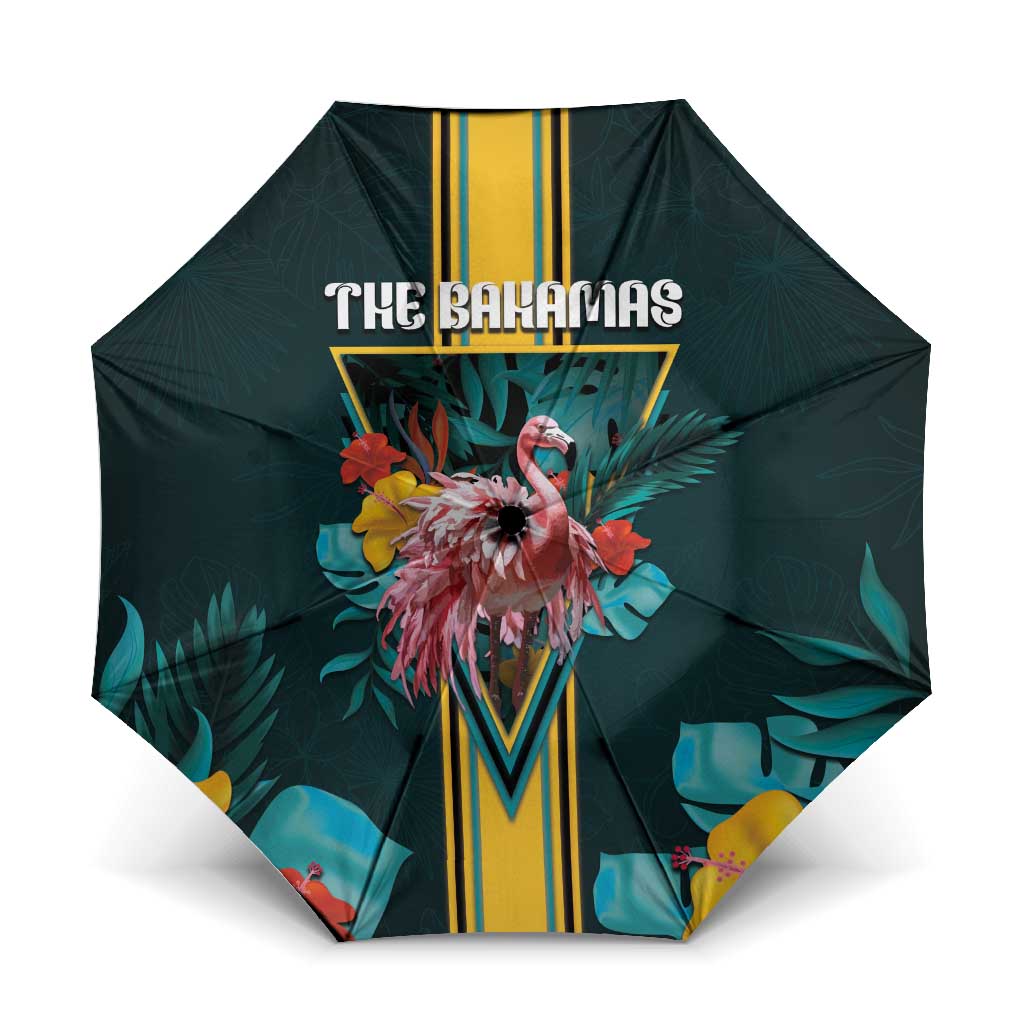 The Bahamas Umbrella The Flamingo Tropical Flowers - Wonder Print Shop