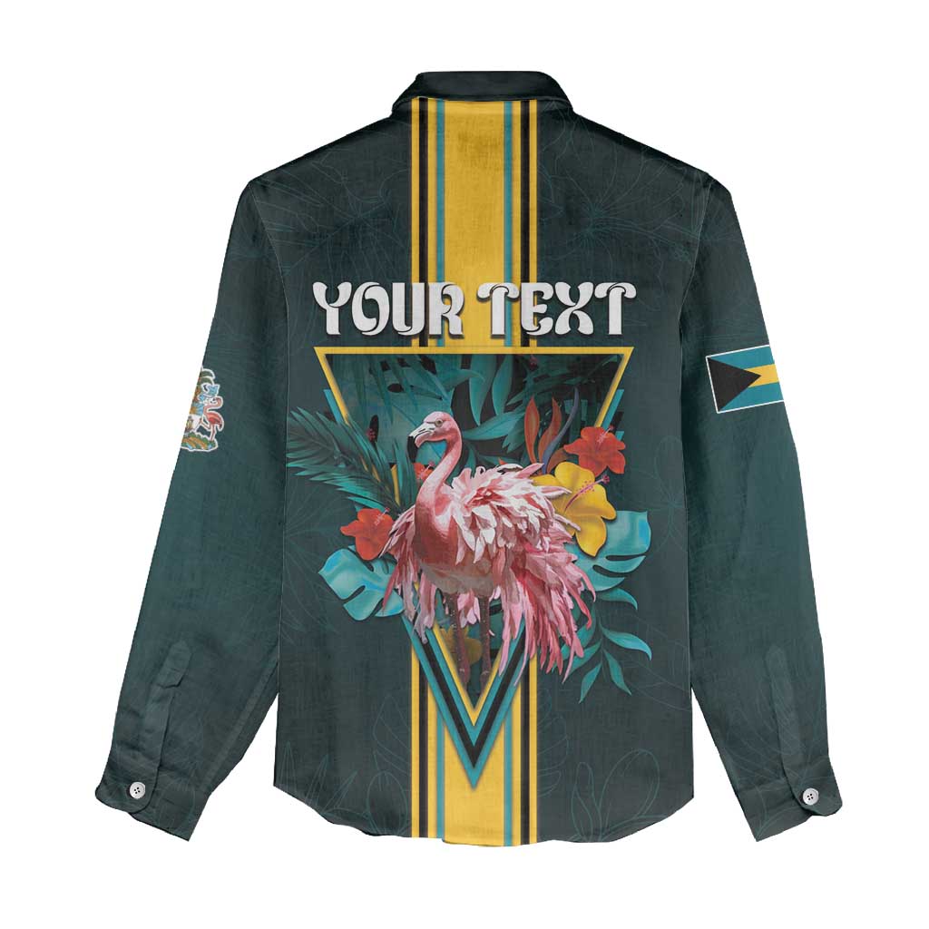 Personalized The Bahamas Women Casual Shirt The Flamingo Tropical Flowers - Wonder Print Shop