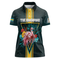 Personalized The Bahamas Women Polo Shirt The Flamingo Tropical Flowers - Wonder Print Shop