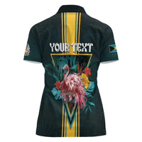 Personalized The Bahamas Women Polo Shirt The Flamingo Tropical Flowers - Wonder Print Shop