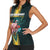 Personalized The Bahamas Women Sleeveless Polo Shirt The Flamingo Tropical Flowers - Wonder Print Shop