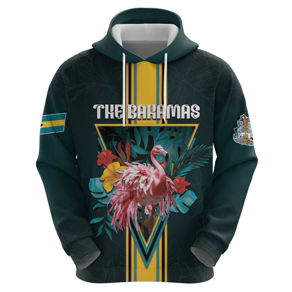 Personalized The Bahamas Zip Hoodie The Flamingo Tropical Flowers - Wonder Print Shop