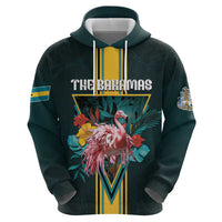 Personalized The Bahamas Zip Hoodie The Flamingo Tropical Flowers - Wonder Print Shop