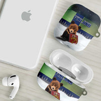 Finland AirPods Case Brown Bear With Symbol Under The Aurora Sky - Wonder Print Shop