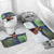 Finland Bathroom Set Brown Bear With Symbol Under The Aurora Sky - Wonder Print Shop