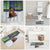 Finland Bathroom Set Brown Bear With Symbol Under The Aurora Sky - Wonder Print Shop
