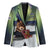 Personalized Finland Blazer Brown Bear With Symbol Under The Aurora Sky - Wonder Print Shop