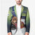 Personalized Finland Blazer Brown Bear With Symbol Under The Aurora Sky - Wonder Print Shop