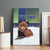 Finland Canvas Wall Art Brown Bear With Symbol Under The Aurora Sky - Wonder Print Shop