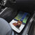 Finland Car Mats Brown Bear With Symbol Under The Aurora Sky - Wonder Print Shop