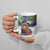 Personalized Finland Ceramic Mug Brown Bear With Symbol Under The Aurora Sky - Wonder Print Shop