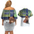 Personalized Finland Couples Matching Off Shoulder Short Dress and Hawaiian Shirt Brown Bear With Symbol Under The Aurora Sky - Wonder Print Shop