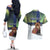 Personalized Finland Couples Matching Off The Shoulder Long Sleeve Dress and Hawaiian Shirt Brown Bear With Symbol Under The Aurora Sky - Wonder Print Shop