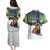 Personalized Finland Couples Matching Puletasi and Hawaiian Shirt Brown Bear With Symbol Under The Aurora Sky - Wonder Print Shop