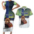 Personalized Finland Couples Matching Short Sleeve Bodycon Dress and Hawaiian Shirt Brown Bear With Symbol Under The Aurora Sky - Wonder Print Shop