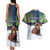 Personalized Finland Couples Matching Tank Maxi Dress and Hawaiian Shirt Brown Bear With Symbol Under The Aurora Sky - Wonder Print Shop