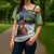 Personalized Finland Cross Shoulder Shirt Brown Bear With Symbol Under The Aurora Sky - Wonder Print Shop
