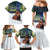 Personalized Finland Family Matching Mermaid Dress and Hawaiian Shirt Brown Bear With Symbol Under The Aurora Sky - Wonder Print Shop