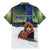 Personalized Finland Family Matching Mermaid Dress and Hawaiian Shirt Brown Bear With Symbol Under The Aurora Sky - Wonder Print Shop